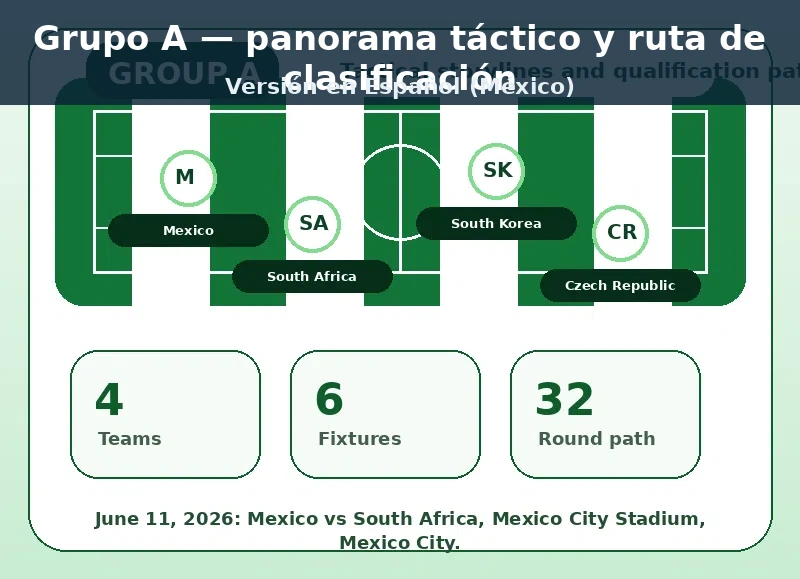 Táctico resumen gráfico para el Grupo A