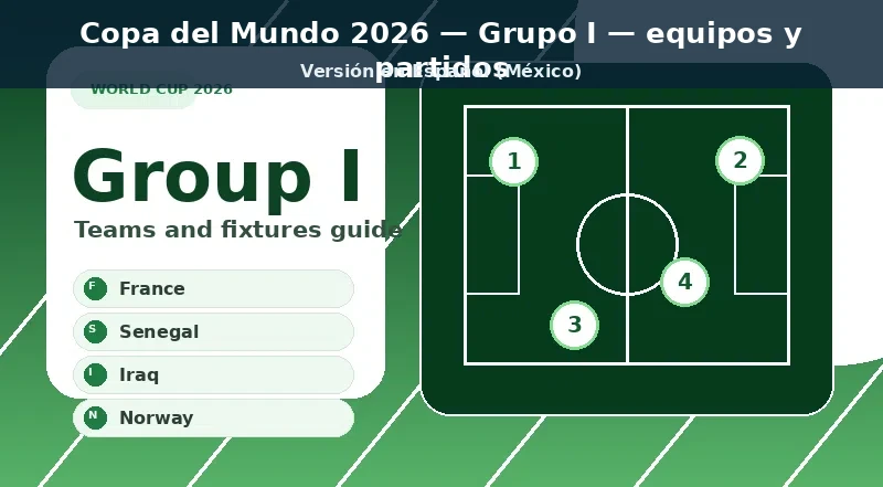 Gráfico principal para el Grupo I con Francia, Senegal, Irak, Noruega