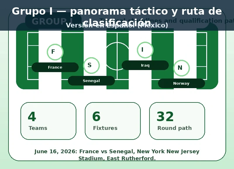 Táctico resumen gráfico para el Grupo I