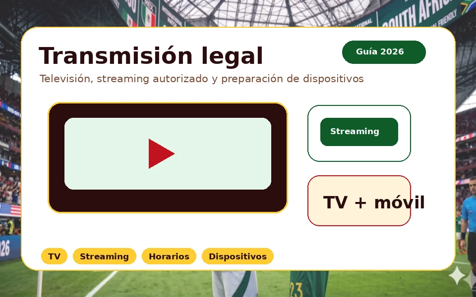 Imagen editorial de transmisión del Mundial 2026 con contexto visual para la página