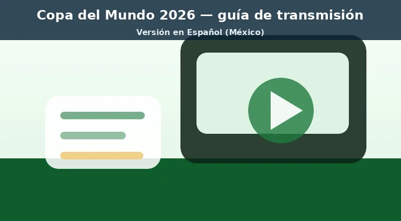 Gráfico principal para Mundial 2026 Transmisión con fútbol torneo planificación visuals