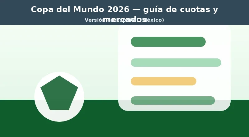 Gráfico principal para Mundial 2026 Cuotas con fútbol torneo planificación visuals
