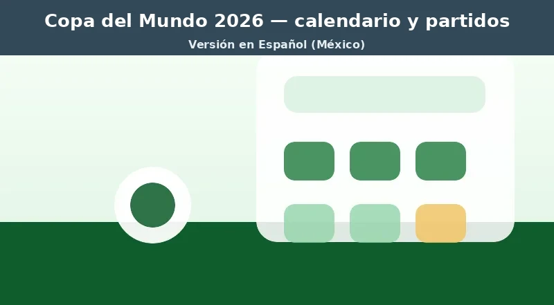 Gráfico principal para Mundial 2026 calendario con fútbol torneo planificación visuals