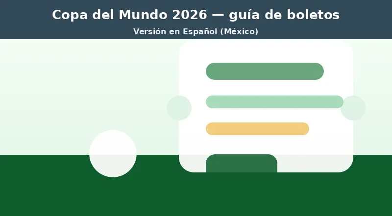 Gráfico principal para Mundial 2026 Entradas con fútbol torneo planificación visuals