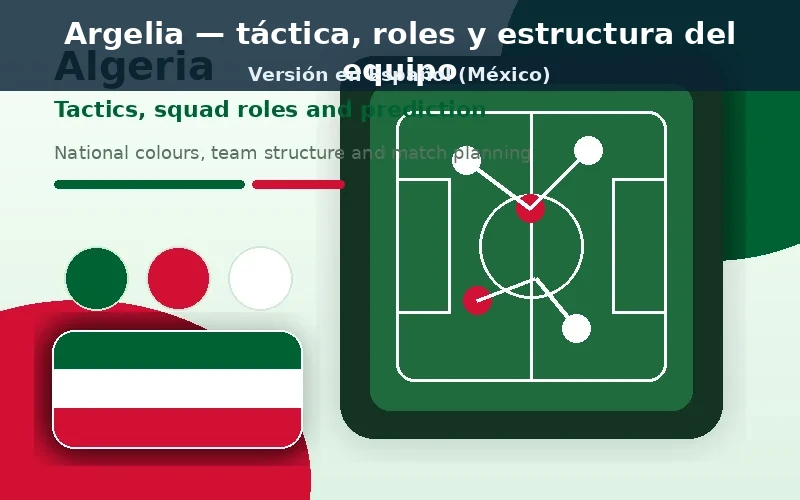 Argelia Mundial 2026 táctica y plantilla visual Argelia táctico plantilla previa con colores nacionales