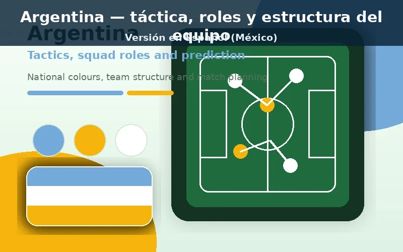 Argentina táctico plantilla previa con colores nacionales