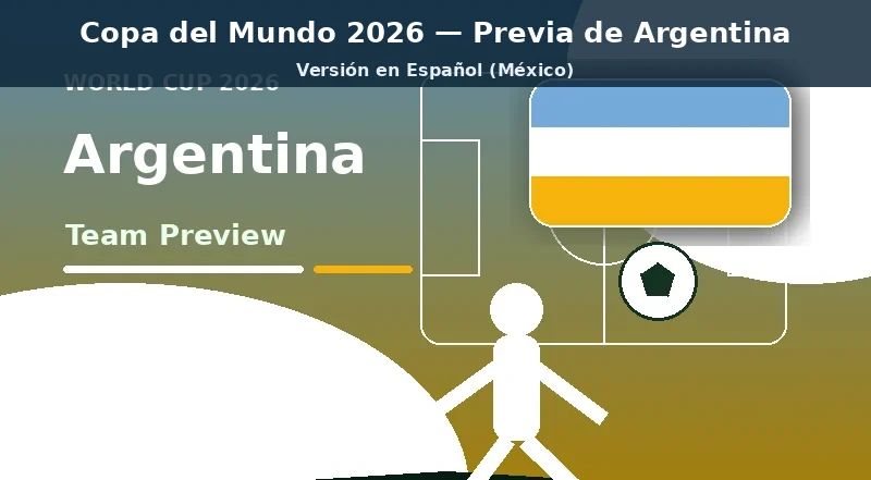 Argentina Mundial 2026 previa del equipo banner con colores nacionales