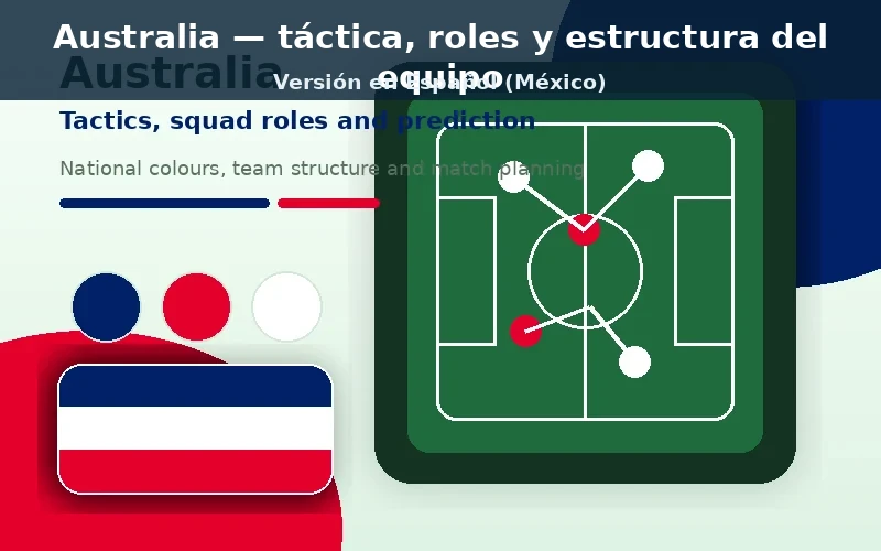 Australia Mundial 2026 táctica y plantilla visual Australia táctico plantilla previa con colores nacionales