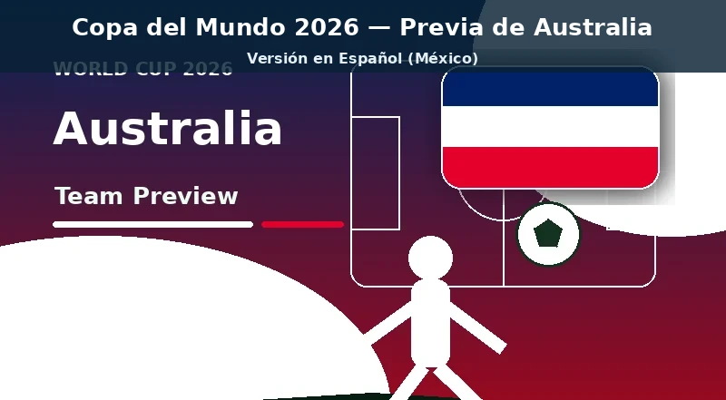 Australia Mundial 2026 previa del equipo principal Australia Mundial 2026 previa del equipo banner con colores nacionales