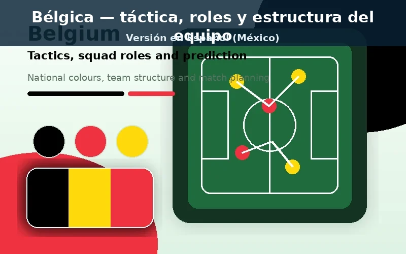 Bélgica táctico plantilla previa con colores nacionales