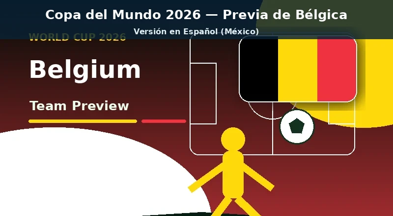Bélgica Mundial 2026 previa del equipo banner con colores nacionales