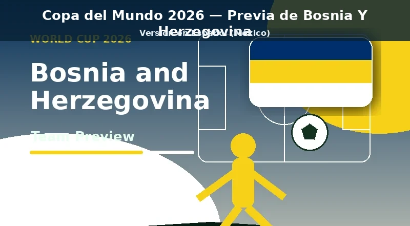 Bosnia y Herzegovina Mundial 2026 previa del equipo principal Bosnia y Herzegovina Mundial 2026 previa del equipo banner con colores nacionales
