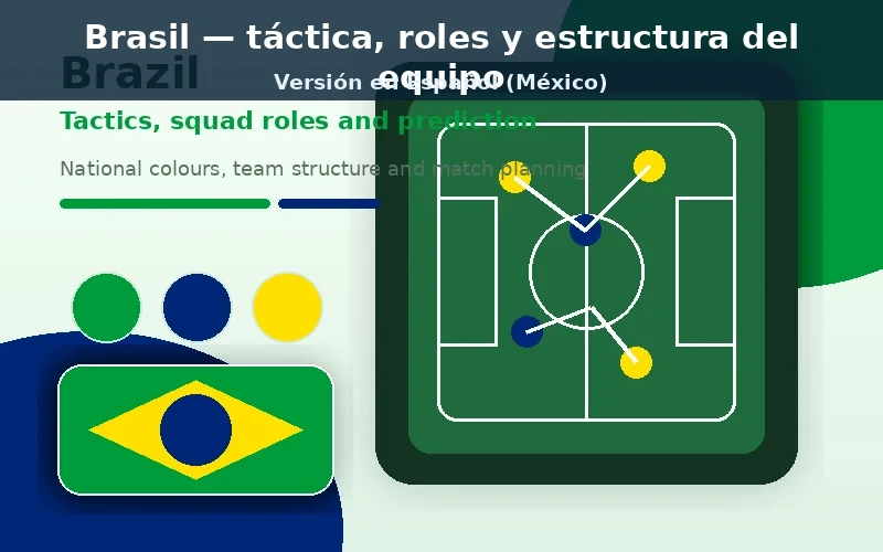 Brasil Mundial 2026 táctica y plantilla visual Brasil táctico plantilla previa con colores nacionales