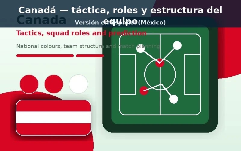 Canadá Mundial 2026 táctica y plantilla visual Canadá táctico plantilla previa con colores nacionales