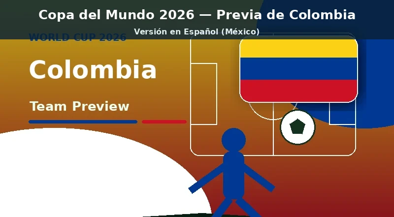 Colombia Mundial 2026 previa del equipo banner con colores nacionales