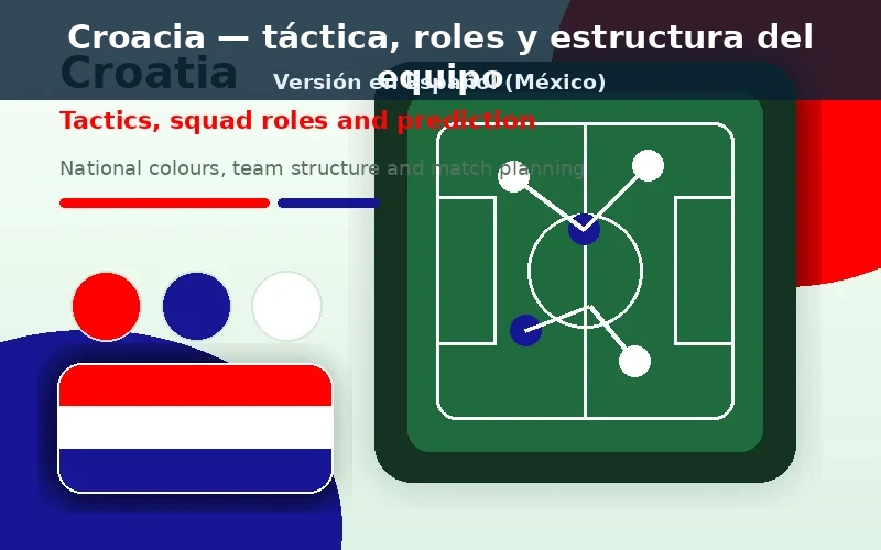 Croacia táctico plantilla previa con colores nacionales
