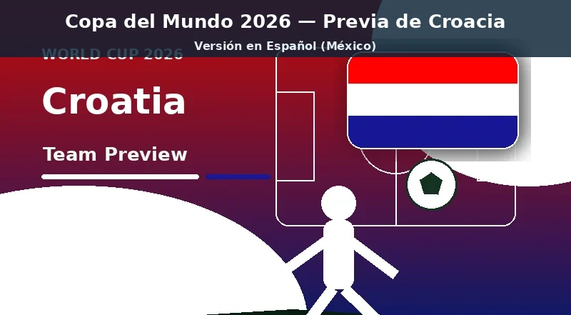 Croacia Mundial 2026 previa del equipo banner con colores nacionales