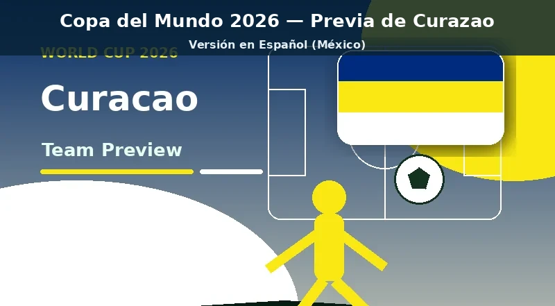 Curazao Mundial 2026 previa del equipo principal Curazao Mundial 2026 previa del equipo banner con colores nacionales
