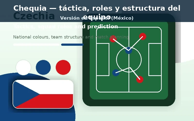 Chequia Mundial 2026 táctica y plantilla visual Chequia táctico plantilla previa con colores nacionales