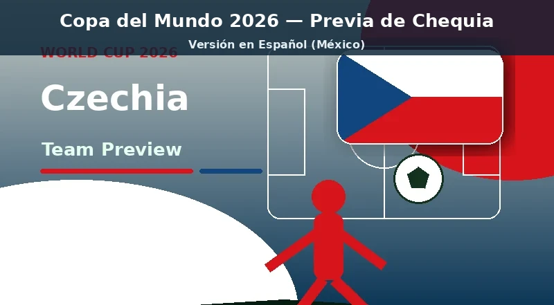 Chequia Mundial 2026 previa del equipo principal Chequia Mundial 2026 previa del equipo banner con colores nacionales