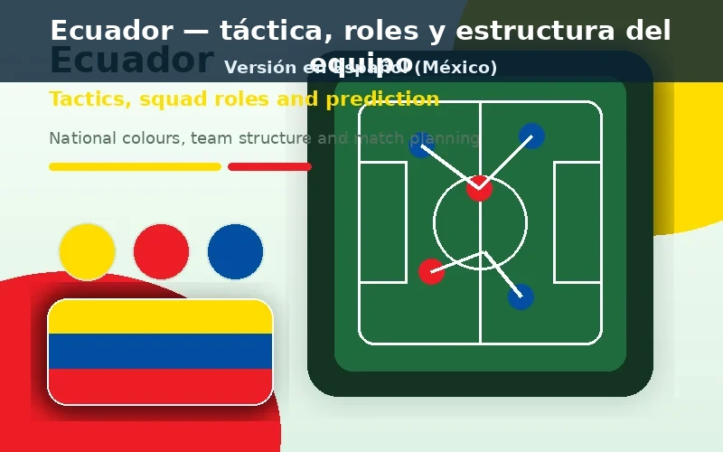Ecuador Mundial 2026 táctica y plantilla visual Ecuador táctico plantilla previa con colores nacionales