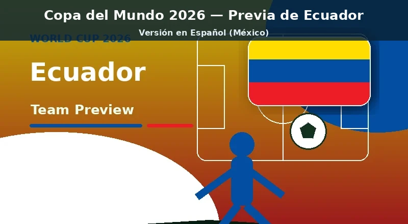 Ecuador Mundial 2026 previa del equipo principal Ecuador Mundial 2026 previa del equipo banner con colores nacionales