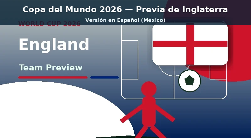 Inglaterra Mundial 2026 previa del equipo principal Inglaterra Mundial 2026 previa del equipo banner con colores nacionales