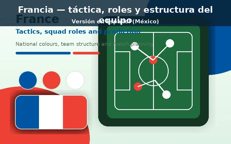 Francia Mundial 2026 táctica y plantilla visual Francia táctico plantilla previa con colores nacionales
