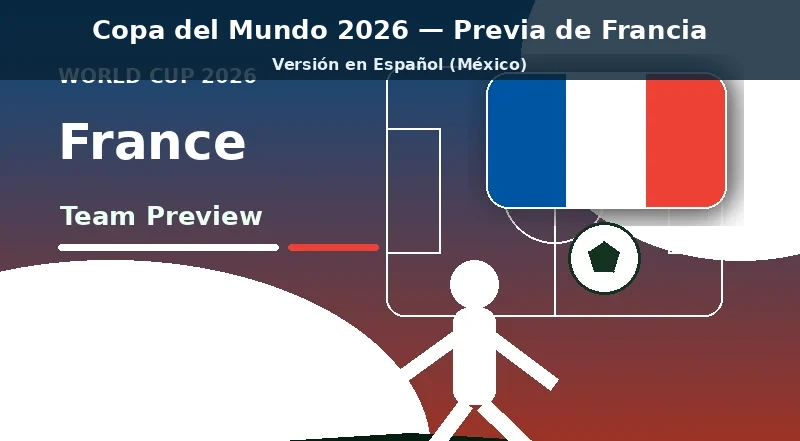 Francia Mundial 2026 previa del equipo principal Francia Mundial 2026 previa del equipo banner con colores nacionales