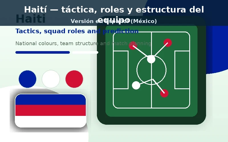 Haití táctico plantilla previa con colores nacionales