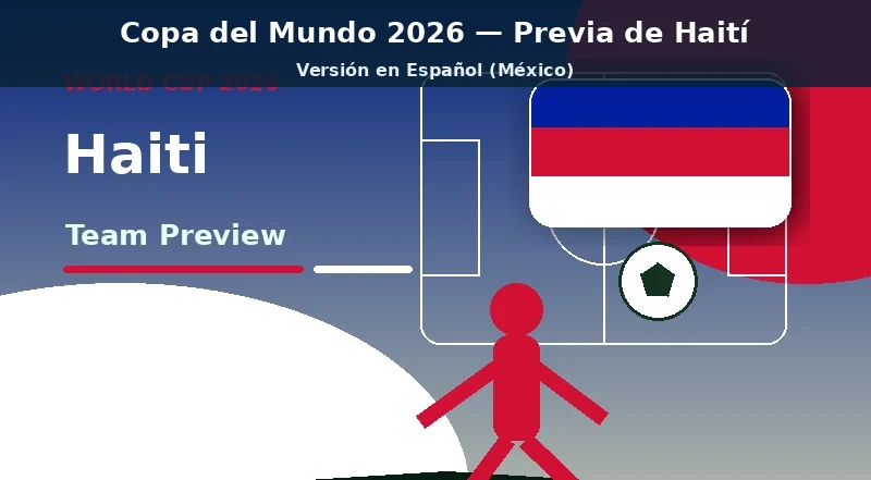 Haití Mundial 2026 previa del equipo banner con colores nacionales