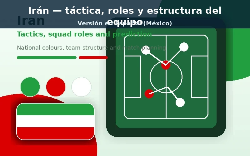 Irán táctico plantilla previa con colores nacionales