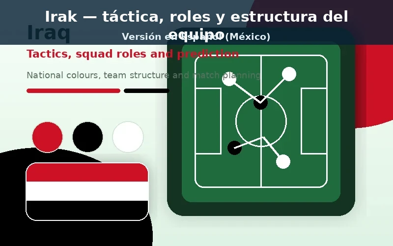 Irak táctico plantilla previa con colores nacionales