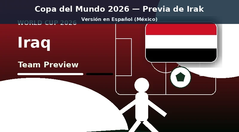 Irak Mundial 2026 previa del equipo banner con colores nacionales