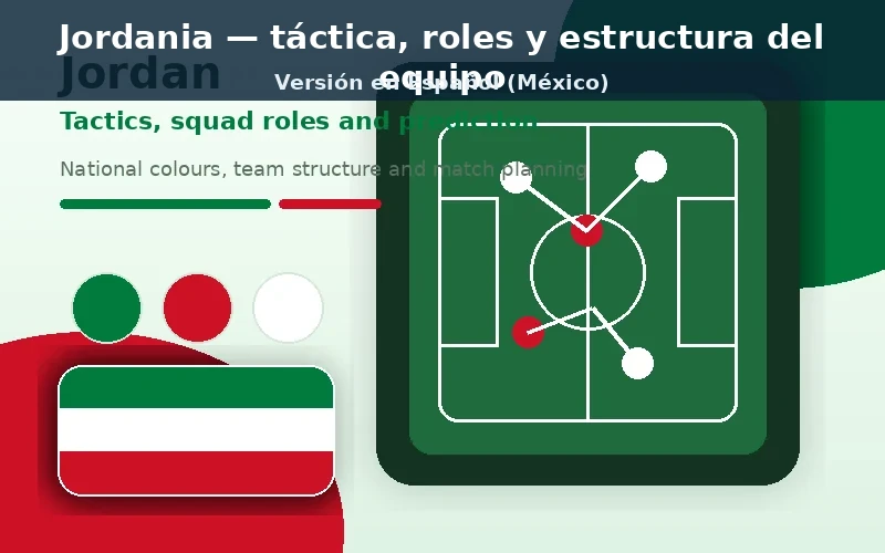Jordania Mundial 2026 táctica y plantilla visual Jordania táctico plantilla previa con colores nacionales