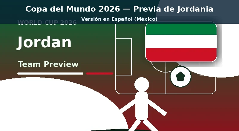Jordania Mundial 2026 previa del equipo principal Jordania Mundial 2026 previa del equipo banner con colores nacionales