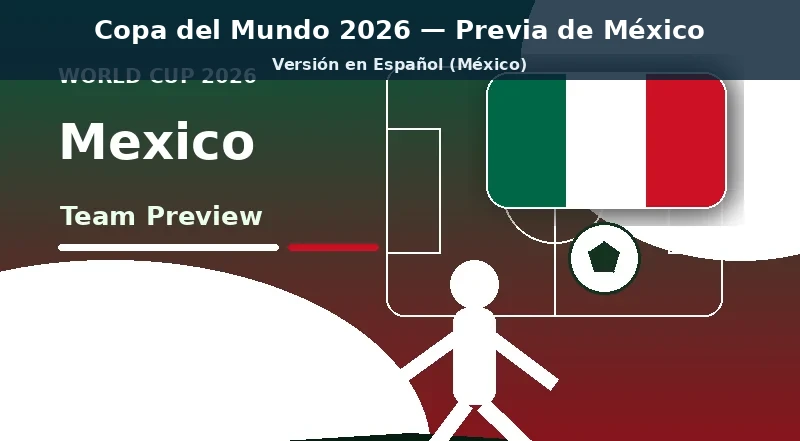 México Mundial 2026 previa del equipo banner con colores nacionales