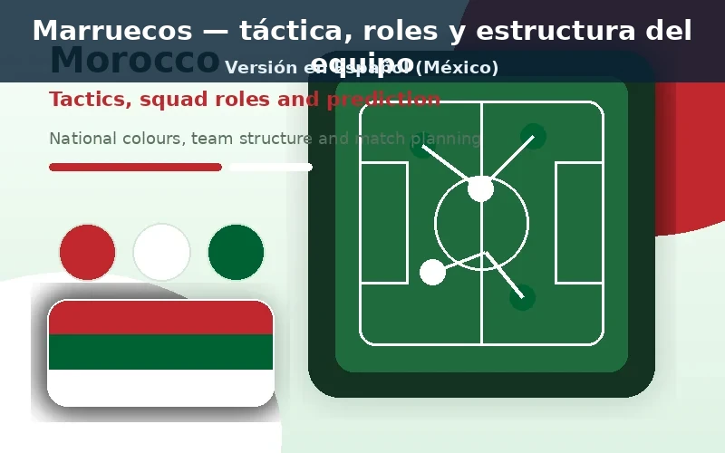 Marruecos Mundial 2026 táctica y plantilla visual Marruecos táctico plantilla previa con colores nacionales