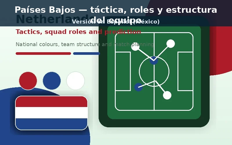 Países Bajos táctico plantilla previa con colores nacionales