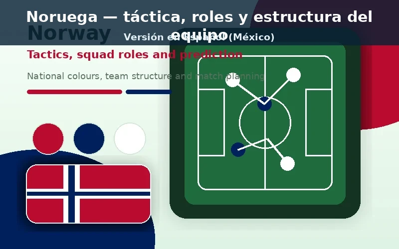 Noruega táctico plantilla previa con colores nacionales