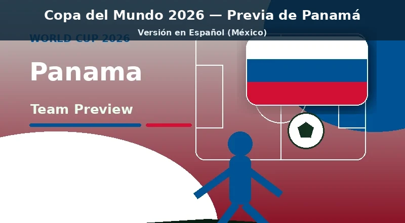 Panamá Mundial 2026 previa del equipo principal Panamá Mundial 2026 previa del equipo banner con colores nacionales