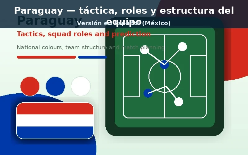 Paraguay Mundial 2026 táctica y plantilla visual Paraguay táctico plantilla previa con colores nacionales