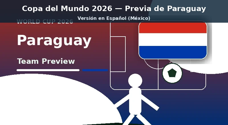 Paraguay Mundial 2026 previa del equipo principal Paraguay Mundial 2026 previa del equipo banner con colores nacionales