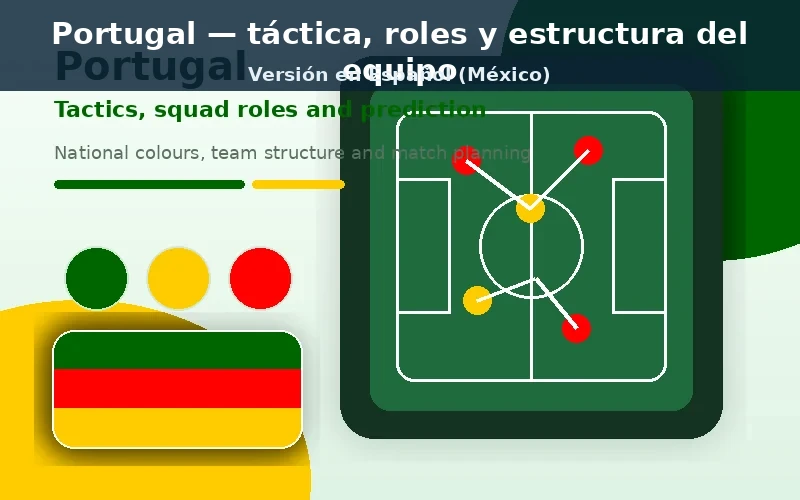 Portugal táctico plantilla previa con colores nacionales