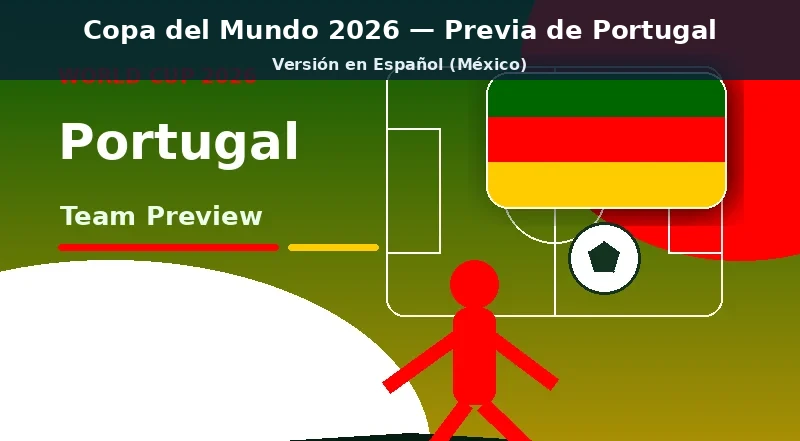 Portugal Mundial 2026 previa del equipo banner con colores nacionales