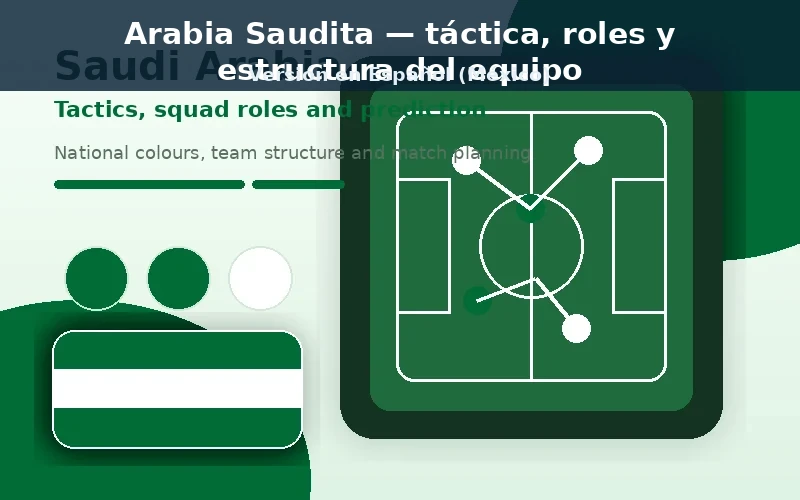 Arabia Saudí Mundial 2026 táctica y plantilla visual Arabia Saudí táctico plantilla previa con colores nacionales