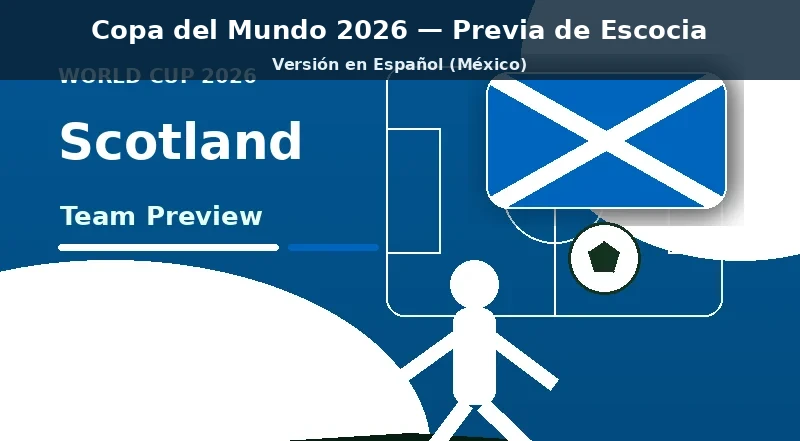 Escocia Mundial 2026 previa del equipo banner con colores nacionales