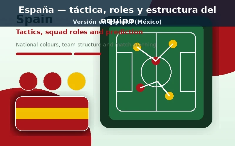 España táctico plantilla previa con colores nacionales