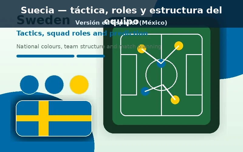 Suecia táctico plantilla previa con colores nacionales