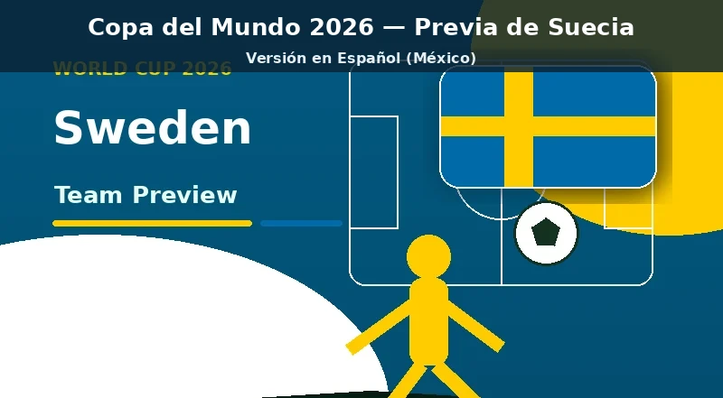 Suecia Mundial 2026 previa del equipo banner con colores nacionales